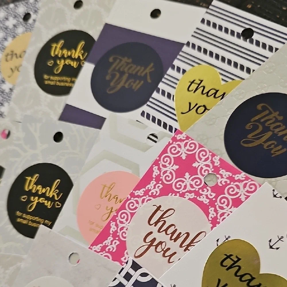 40 Assorted Cardstock Thank You Gift Tags Nautical Theme Party Favors